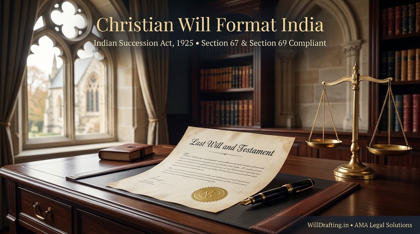 Christian Will Format in India Legal Testament Guide and Indian Succession Act Template