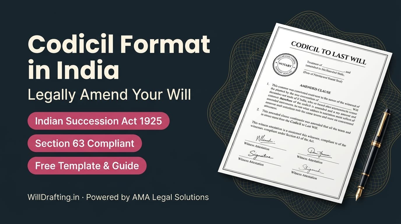 Visual Blueprint and Anatomy of a Valid Codicil to a Will in India
