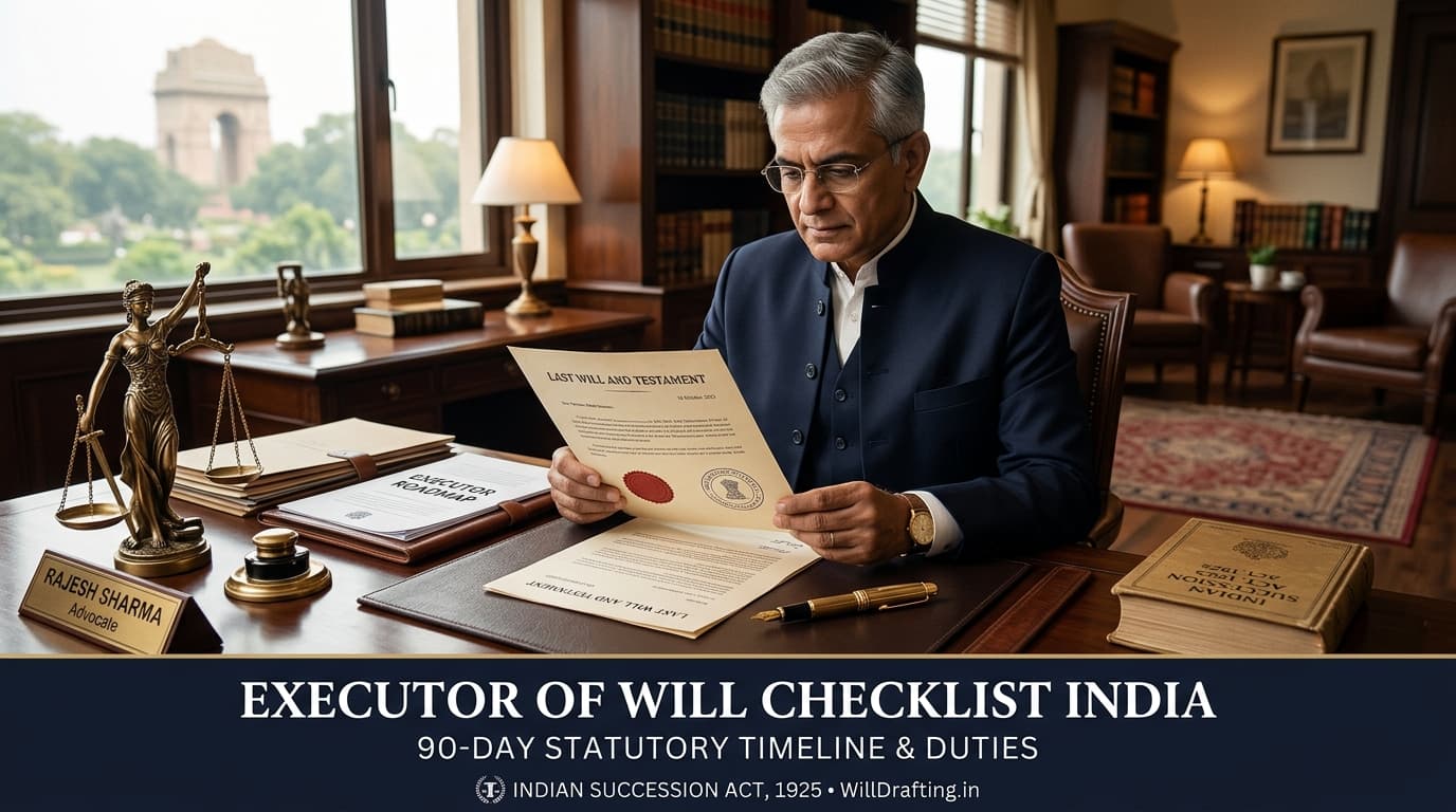 Executor of Will Checklist India - 90-Day Statutory Roadmap & Duties