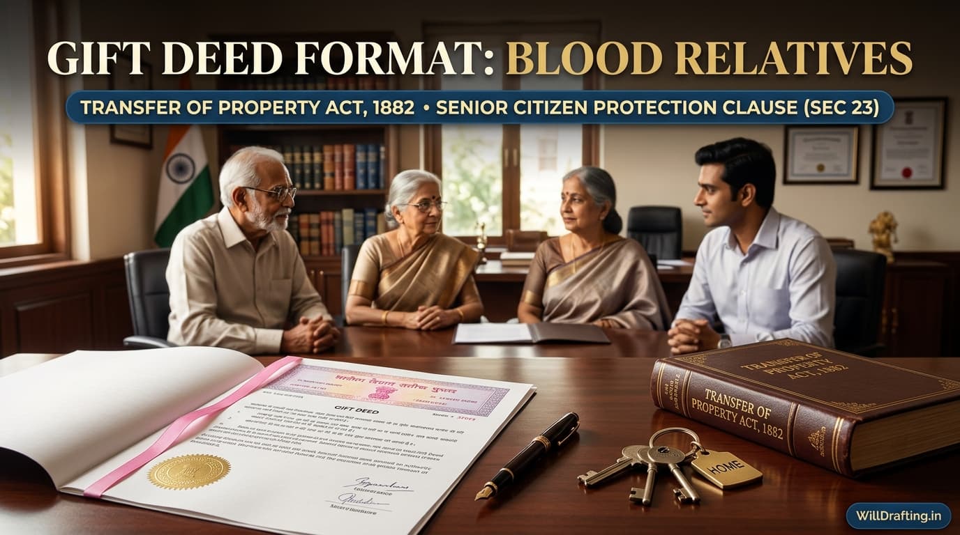Gift Deed Format for Blood Relatives in India Legal Templates and Senior Citizen Protection Clause