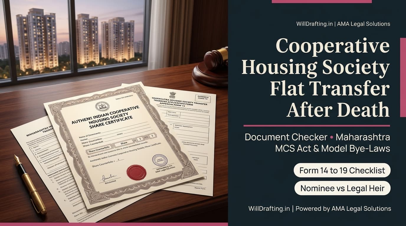 Cooperative Housing Society Flat Transfer Document Checker - Maharashtra MCS Act Form 14 to 19 Guide