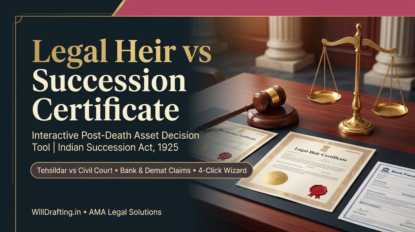 Legal Heir vs Succession Certificate Decision Tool India - Statutory Jurisdictional Guide