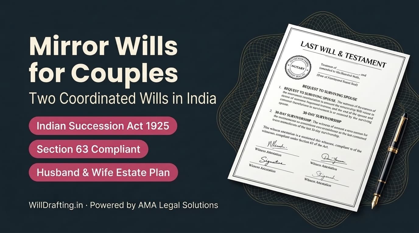 Visual Blueprint: Anatomy of Coordinated Indian Mirror Wills for Couples