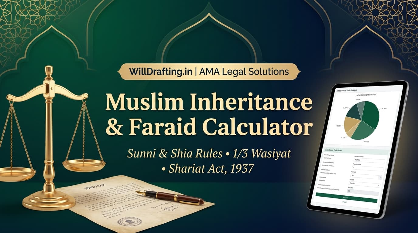 Muslim Inheritance Faraid and Wasiyat Calculator Statutory Guide India