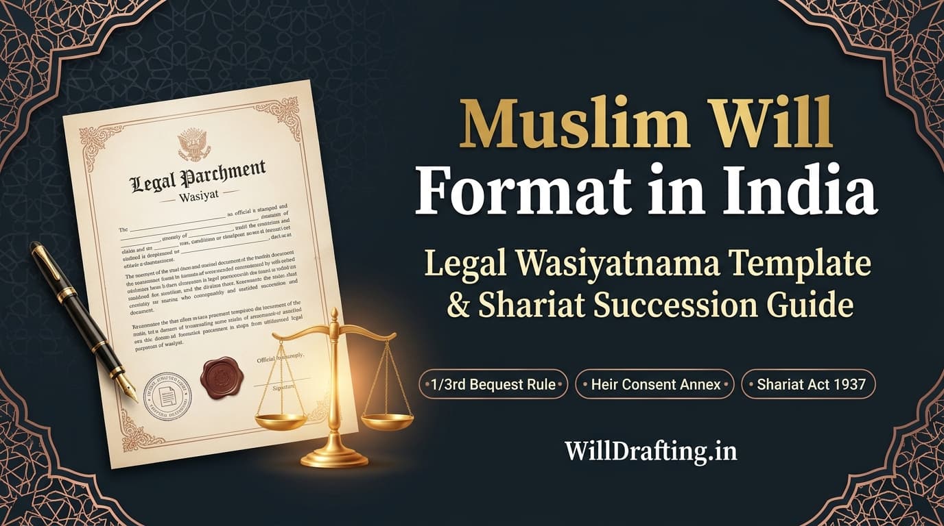 Muslim Will Format in India Legal Wasiyatnama Template and Shariat Succession Guide