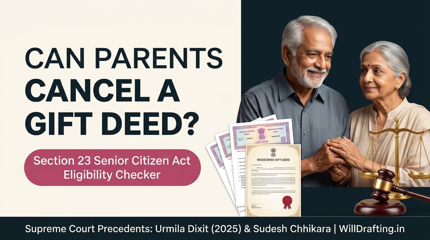 Senior Citizen Section 23 Gift Deed Revocation Checker - Supreme Court Precedents & Maintenance Tribunal Guide