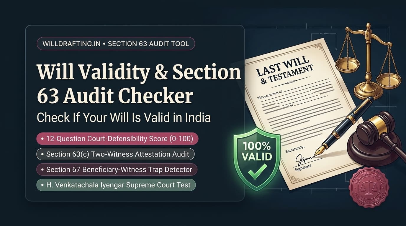 Check If Will Is Valid in India - Section 63 Audit Checker and Court-Defensibility Guide