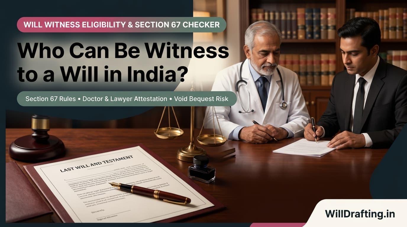 Who Can Be Witness to a Will in India - Section 67 Checker & Legal Attestation Blueprint