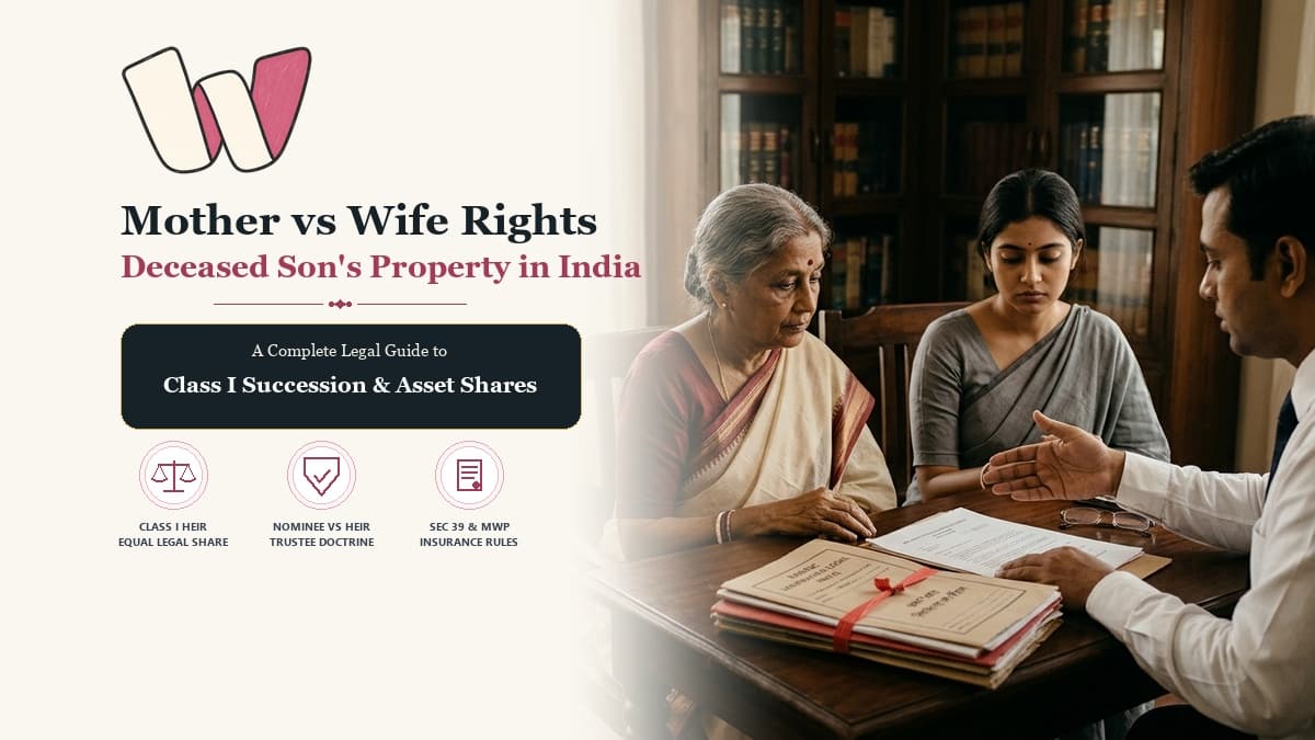 Mother Right in Deceased Son Property vs Wife in India