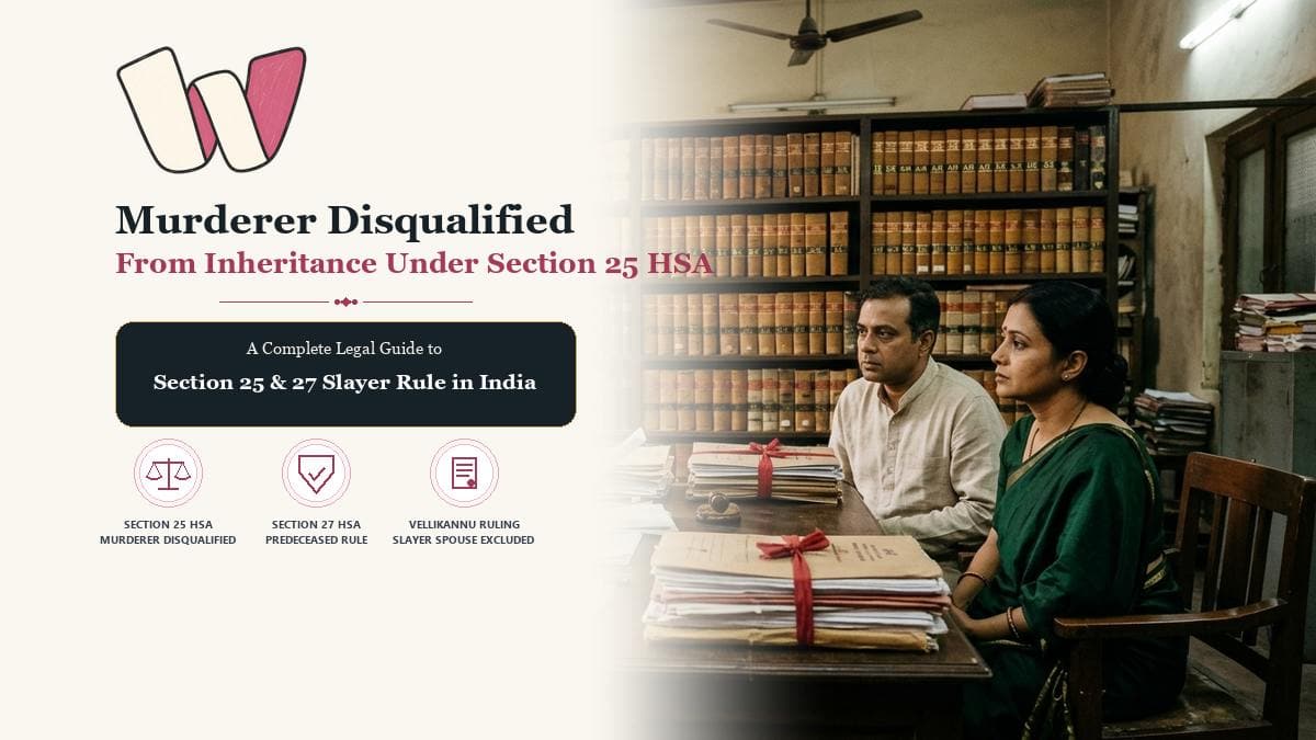 Murderer Disqualified From Inheriting Property: Section 25