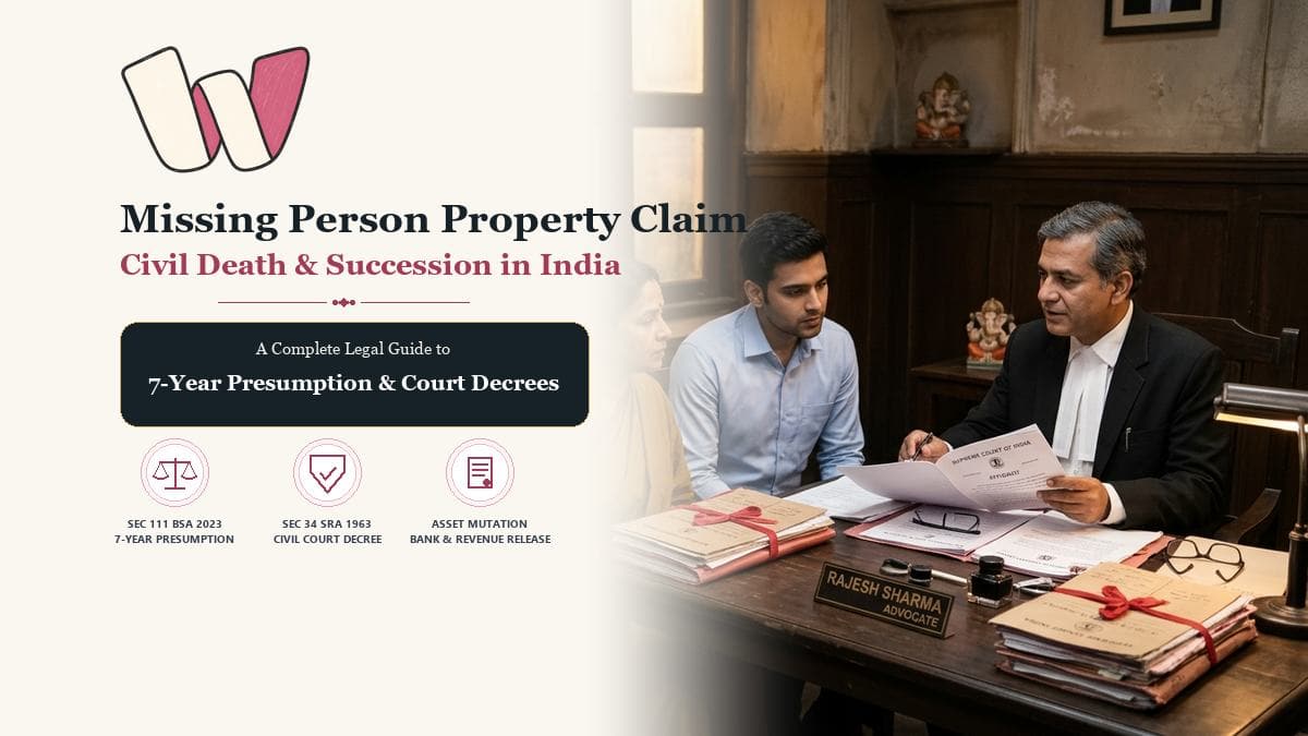 Missing Person Presumed Dead 7 Years Property Transfer in India