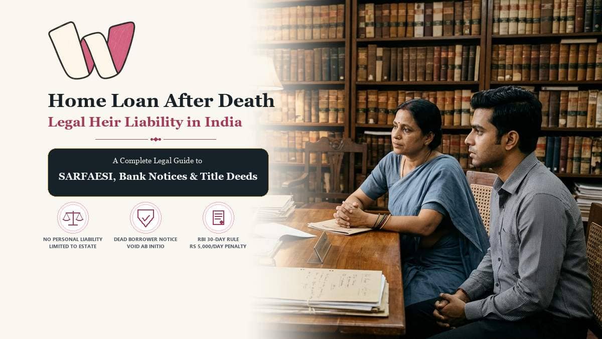 Home loan after death of borrower legal heir liability in India