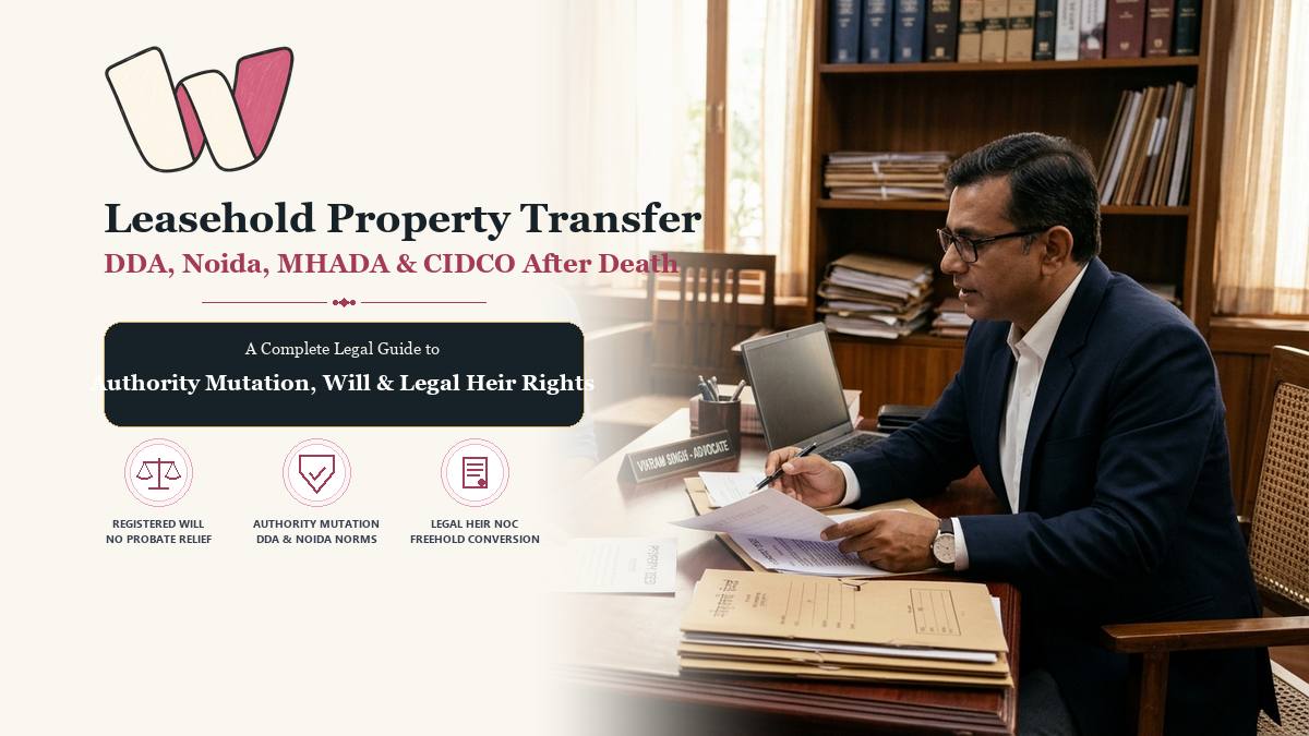 Leasehold Property Transfer After Death in India Legal Guide for DDA, Noida, MHADA, a