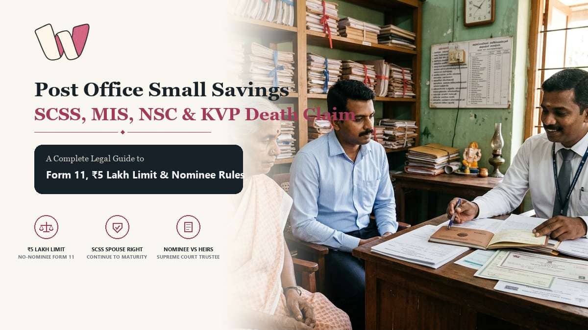 Post Office Small Savings SCSS MIS NSC and KVP Death Claim Guide