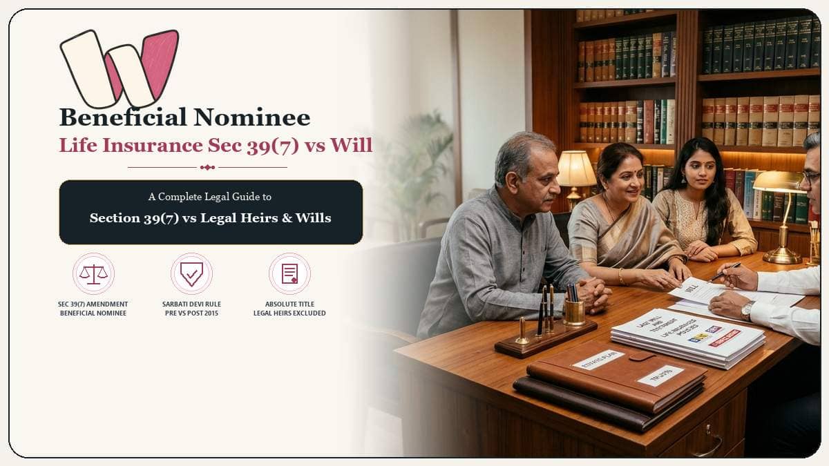 Beneficial Nominee in Life Insurance Section 39 vs Will in India