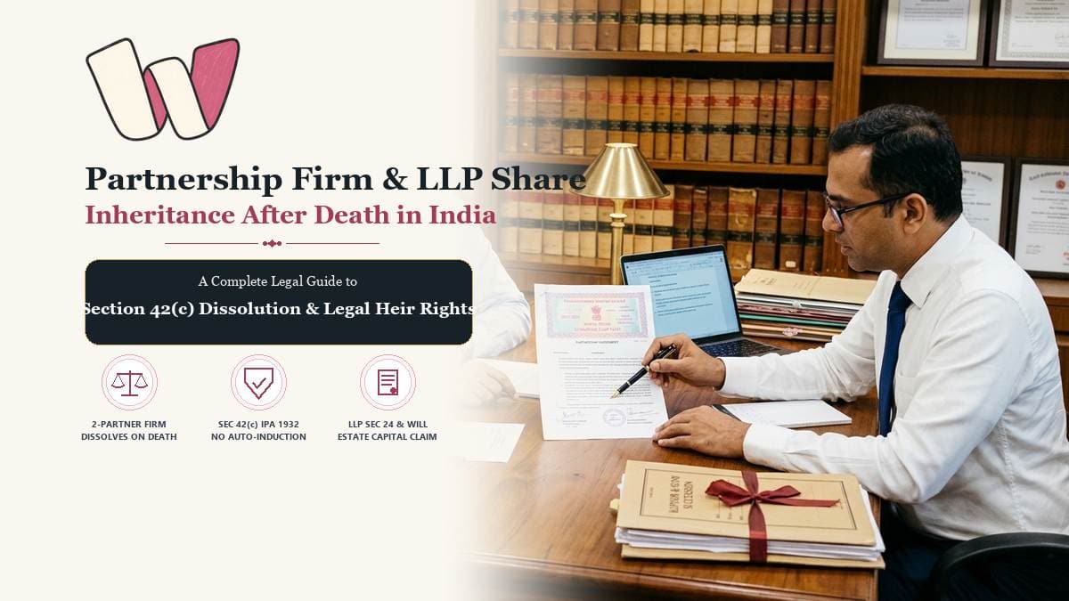 Partnership Firm and LLP Share Inheritance After Partner Death in India