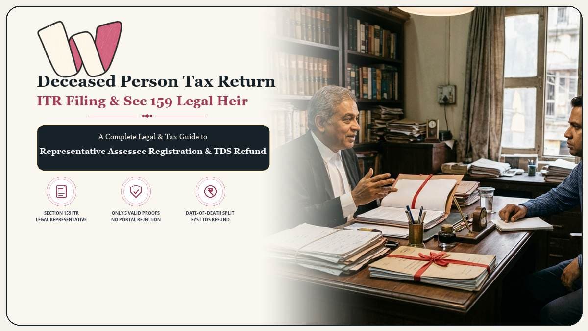 Filing ITR of Deceased Person in India Section 159 Legal Representative Guide
