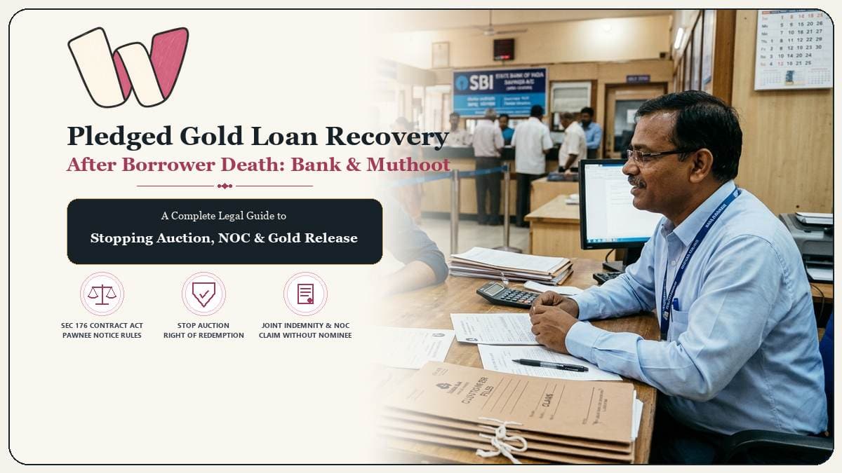 How to get pledged gold back from bank or Muthoot after death of borrower