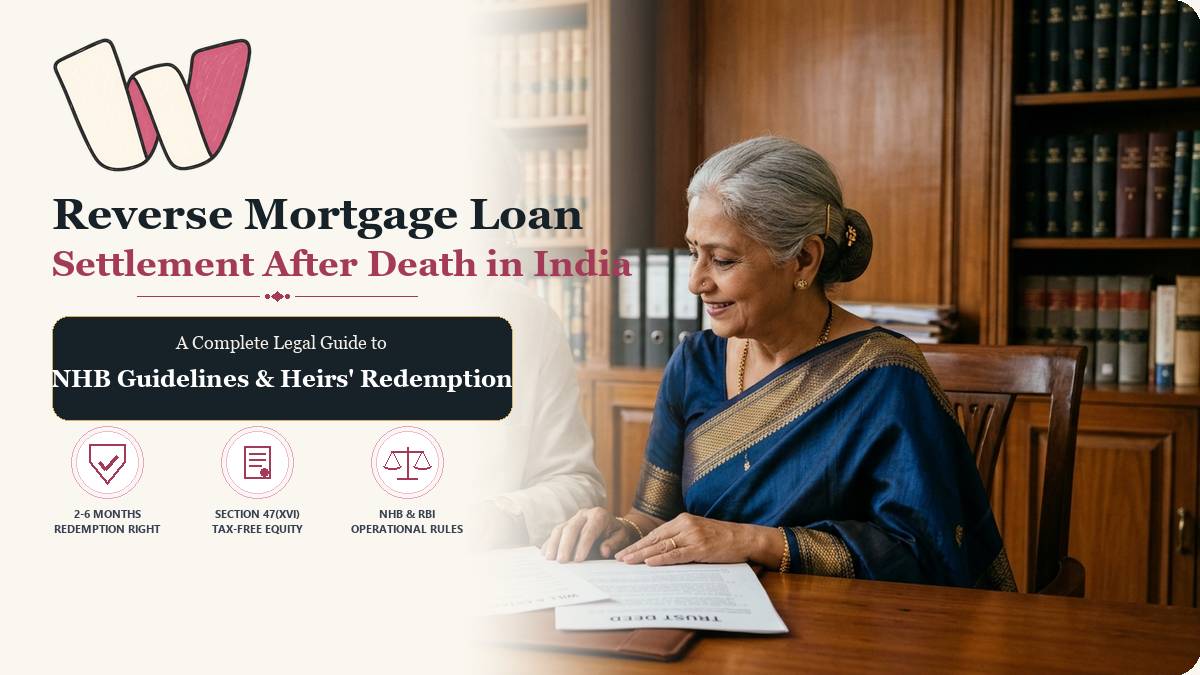 Senior Citizen Reverse Mortgage Loan Settlement After Death in India Legal Guide