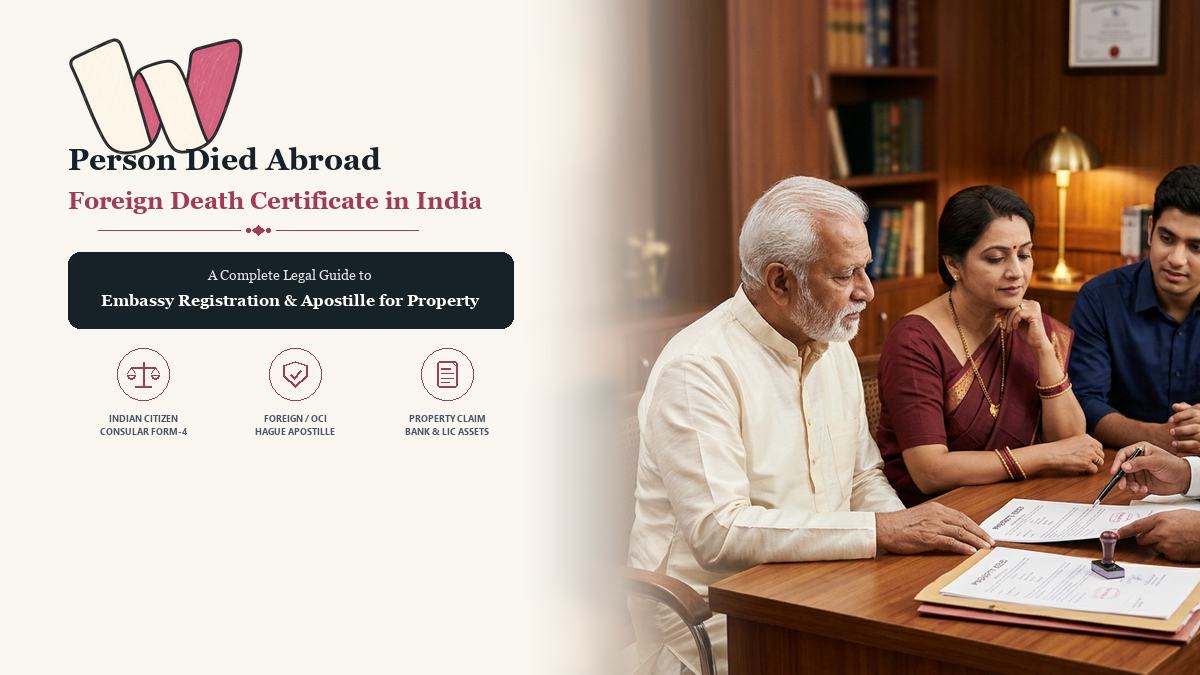 Foreign Death Certificate Registration in India for Property and Bank Claims