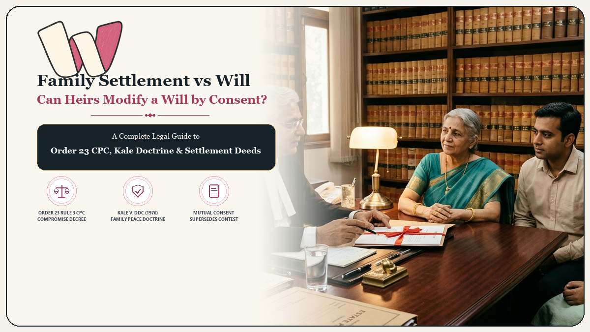 Family Settlement Agreement vs Will Can Heirs Modify Will By Consent India Legal Guid