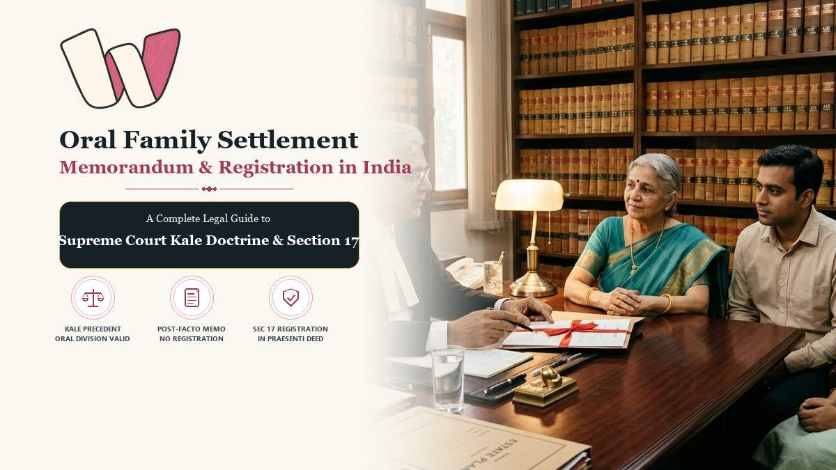 Oral Family Settlement & Memorandum Registration in India