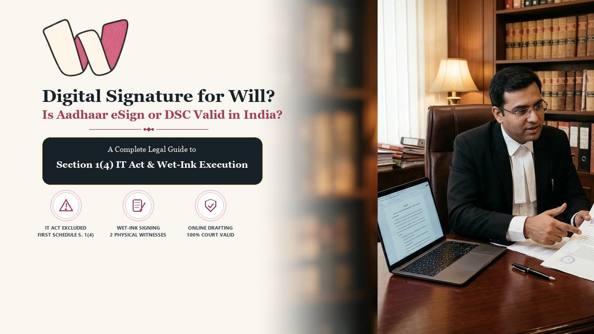 Is Digital Signature or Aadhaar eSign Valid for a Will in India Legal Guide