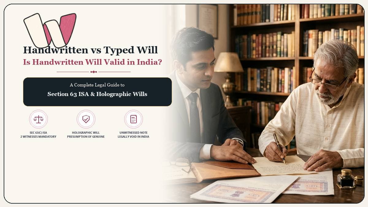 Is a Handwritten Will Valid in India? Holographic vs Typed