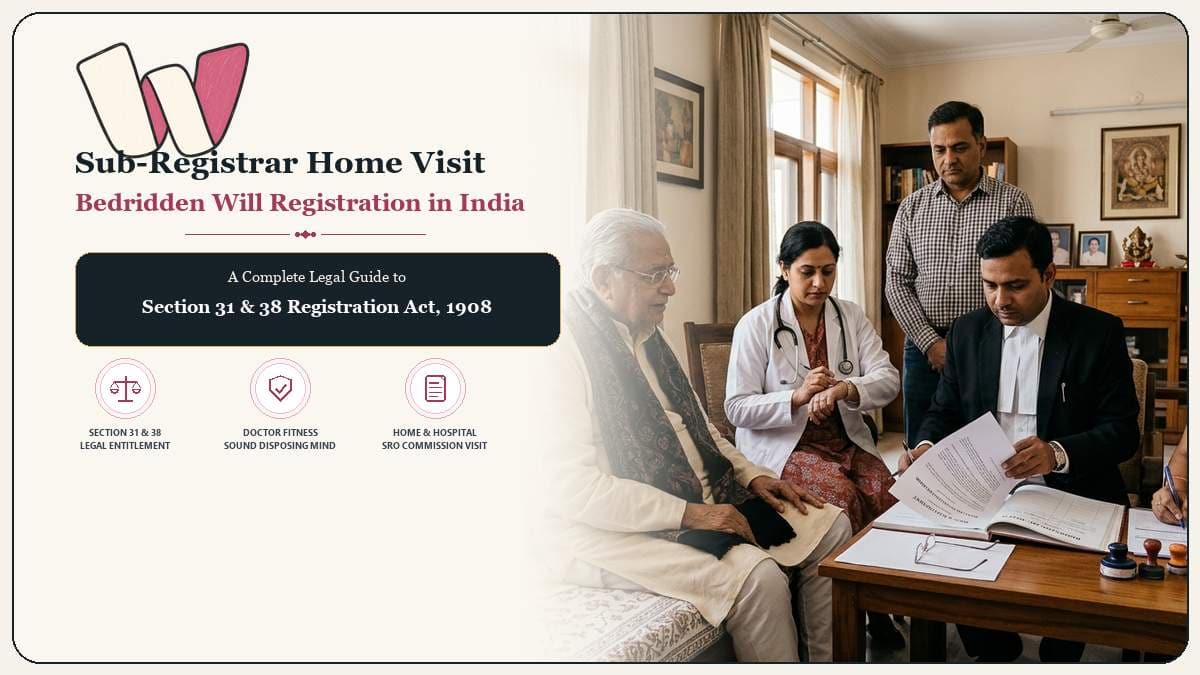 Sub Registrar Home Visit for Bedridden Will Registration
