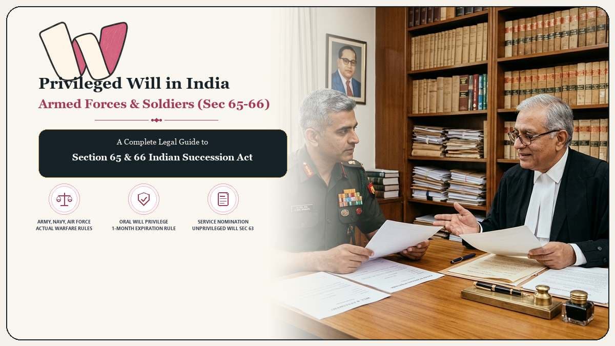 Privileged Will for Indian Armed Forces Soldiers Section 65 and 66 Guide