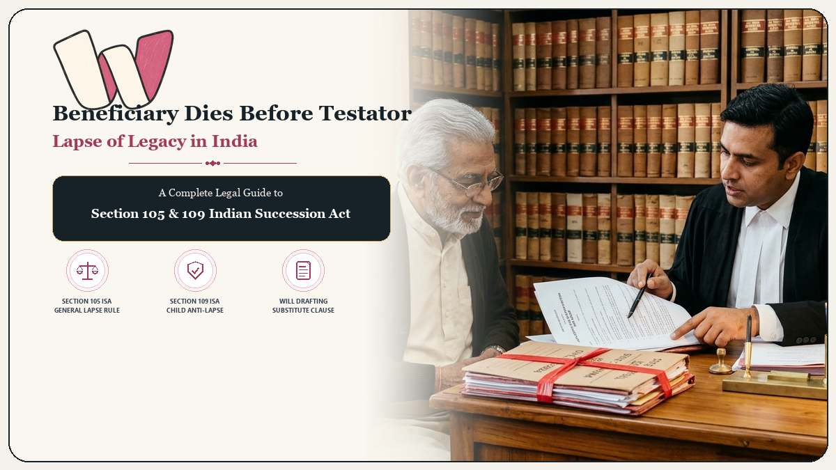 Beneficiary Dies Before Testator Section 105 and 109 Indian Succession Act Legal Guid