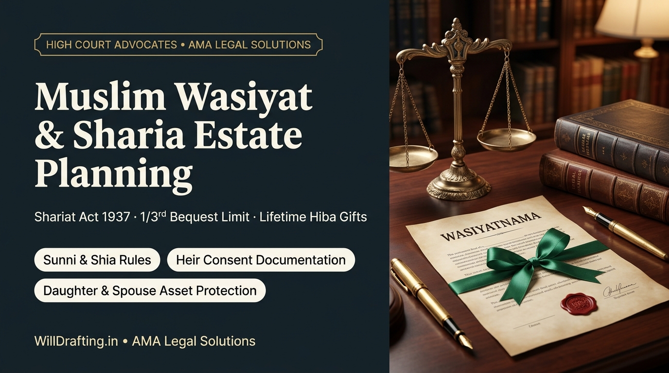 Muslim Will Lawyer India Sharia Compliant Wasiyat and Lifetime Hiba Planning Counsel