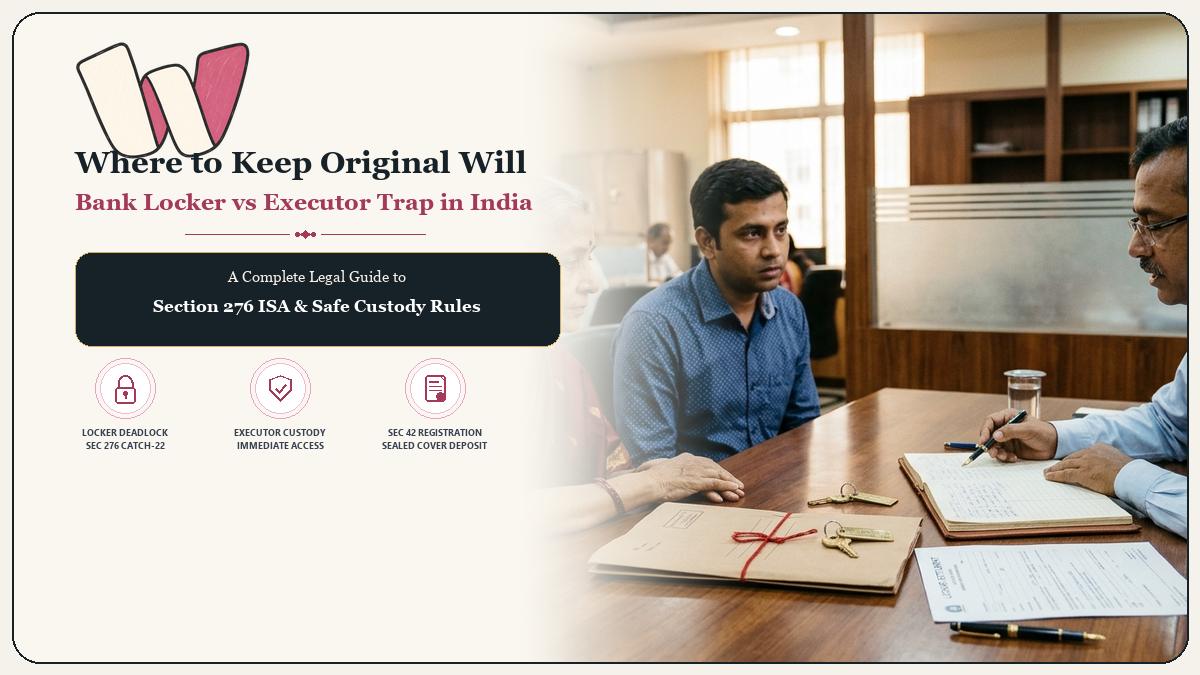 Where to Keep Original Will Safely in India: The Safe Custody Guide